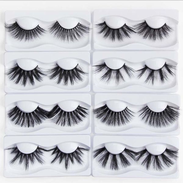 

25mm plastic tray fluffy false eyelashes full handmade strip lashes fake lashes in the us/uk canada europe