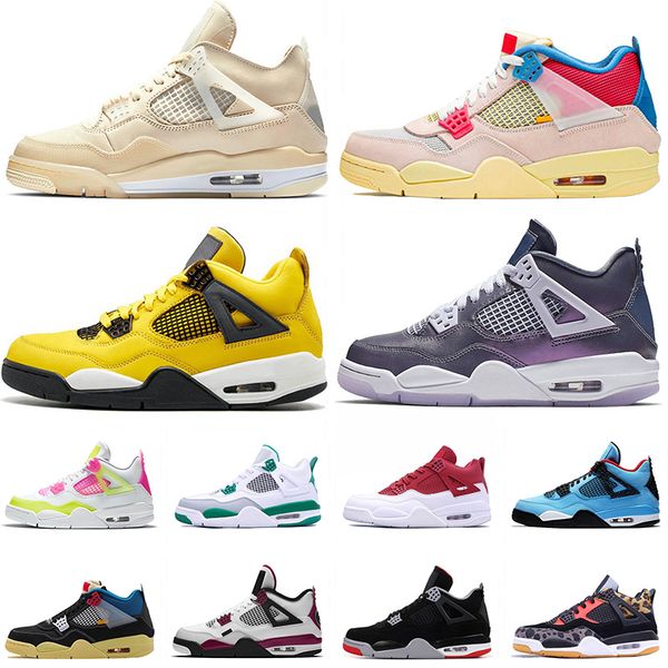 

2021 new arrivals with socks jumpman 4 4s travis scots mens womens basketball shoes retro sail neon trainers sports sneakers size 13