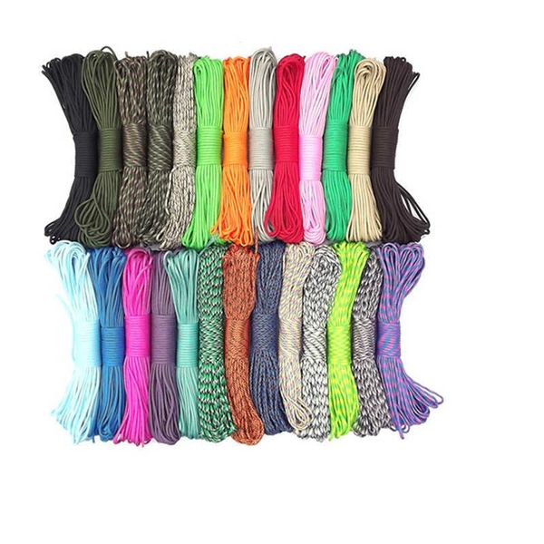 

high temperature resistant parachute rope multifunctional 9-core paratrooper traction rescue tying tent mountaineering bracelet braided rope