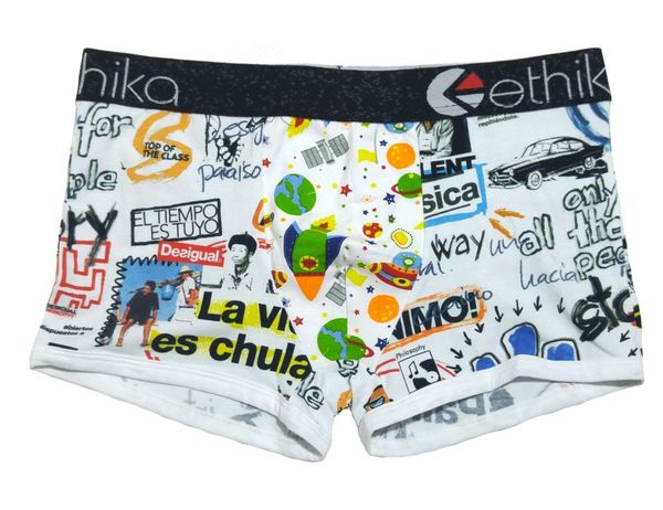 

ethika мужское нижнее белье боксеры кратким багажнике хип-хоп рок нижнее белье скейтборд улица мода сетевой премиум хлопок быстрый сумок3634, Black;white