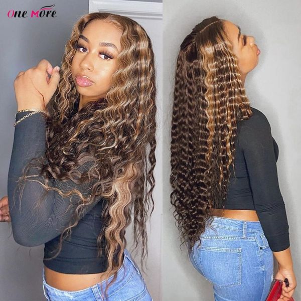 

highlight loose deep wave wig colored human hair wigs honey blonde deep curly lace front human hair wigs brazilian closure wigs, Black;brown
