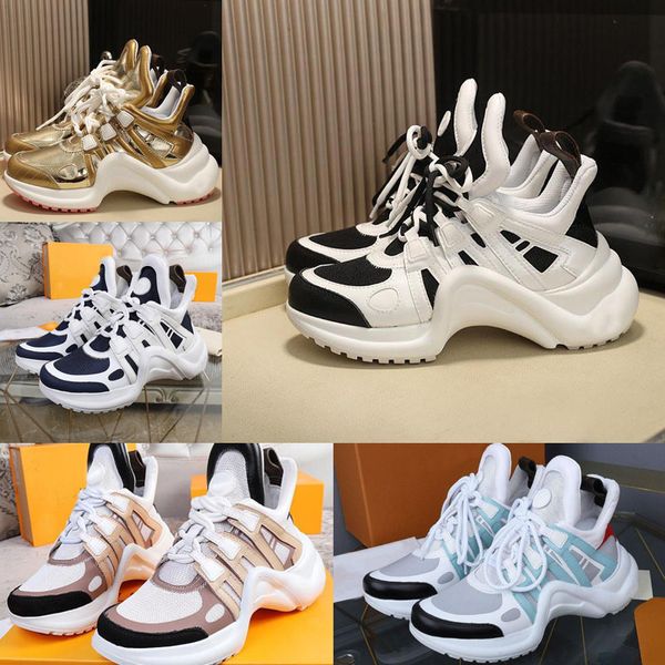 

archlight sneaker luxurys designers womens sneakers trainers height increasing mens dad light weight mixed colors designer casual shoes, Black