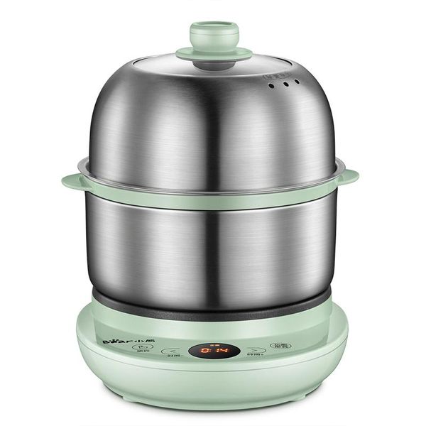 

electric skillets 220v mini 2 layers egg steamer 26mm depth frying pan stainless steel steamers breakfast maker