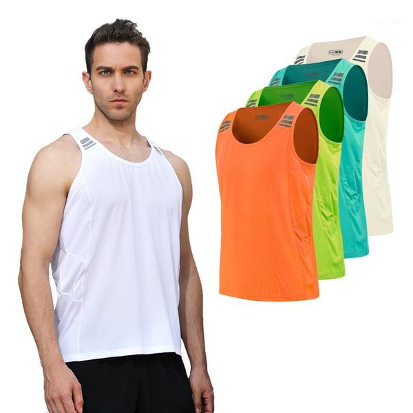 

running jerseys mens vest gym sleeveless shirt summer slim tank xs-3xl 2021 men sport workout training man singlet1, Black;blue