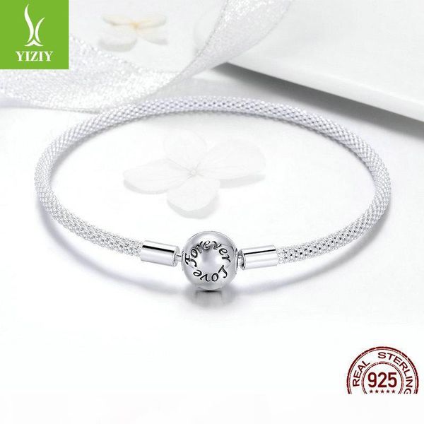 

s925 silver bracelet female eternal love korean version of simple fashion diy manual base chain y19051403, Black