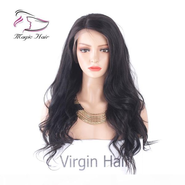 

evermagic lace front human hair wigs for charming womem beautiful hairstyle brazilian virgin hair body wave 8-22inch natural color, Black;brown