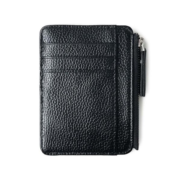 

men wallet solid color textured pu zipper card holder mini coin purse jrdh889, Red;black