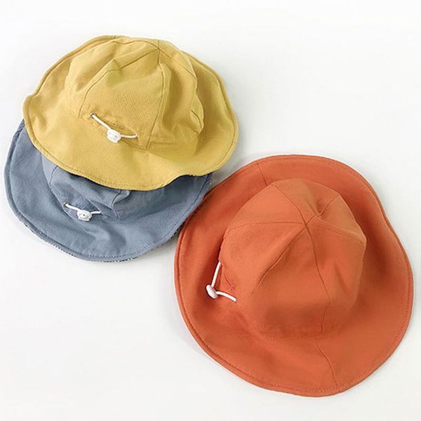 

wide brim hats summer hat kids girl beach panama outdoor children toddler visor bucket girls sun caps muts, Blue;gray