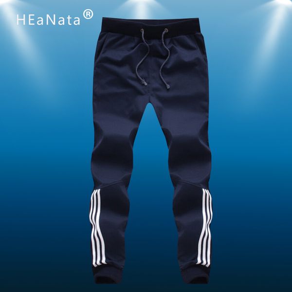 

men sport pants joggers training gym fitness men solid gym training pants jogging pants sportswear running sweatpants c1202, Black