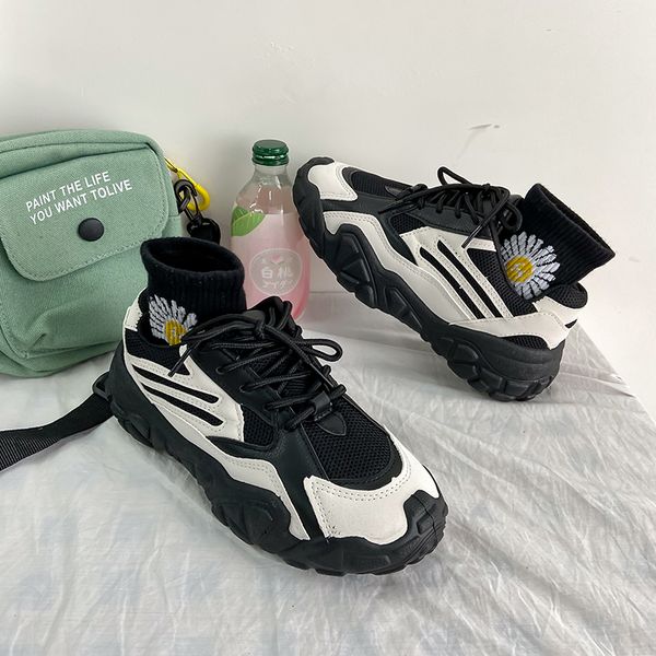 

snot daddy women ins fashion new autumn and winter students' all-around super fire black sports casual shoes in 2020