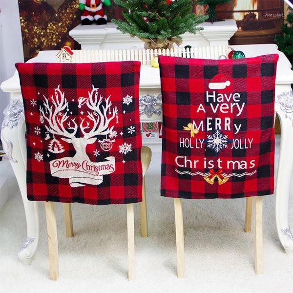 

chair covers dining room christmas cover elastic slipcovers washable stool case removable festival decor1