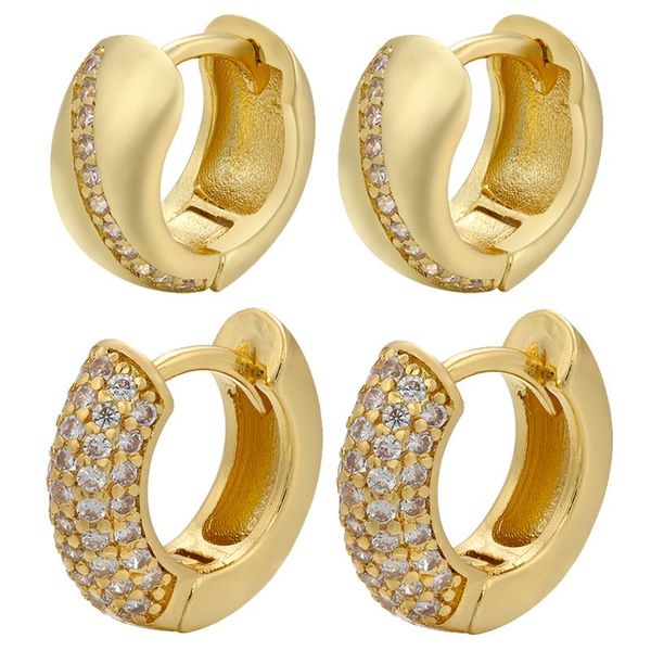 

hoop & huggie zhukou 2021 gold/silver color small earrings round bingbing boho hoops for women jewelry wholesale v337, Golden;silver