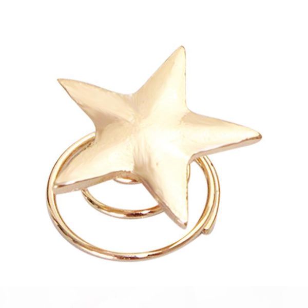 

new personality simple jewelry golden five-pointed star spring clip pearl spiral clip bride hair girls hair accessories