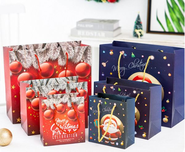 

последний размер 30x27x12 см, рождественская подарочная сумка, рождественские украшения, сумка сумка сумка картонная упаковка, бесплатная до