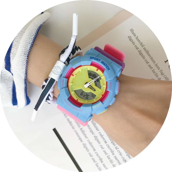 

20 new generation electronic watch female simple temperament minority waterproof luminous male student college style france, Slivery;brown