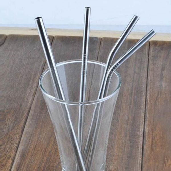 

factorye5m3more size straight bend stainless steel and cleaning brush reusable straw bar drinking tool