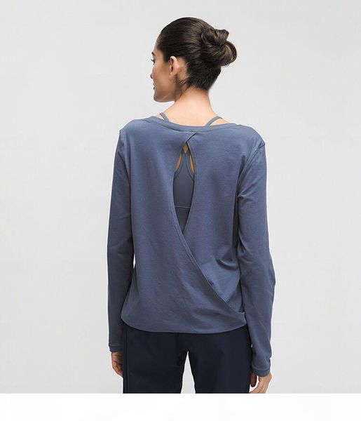 

yoga leisure loose hollow ventilating fitness long sleeve women yoga gym sport wear women gym running tshirt yogaworld, White
