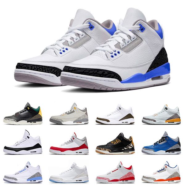 

2021 new jumpman 3 3s basketball shoes men women racer blue cement unc animal instinnct pure white satin jordan retro trainers 7-13