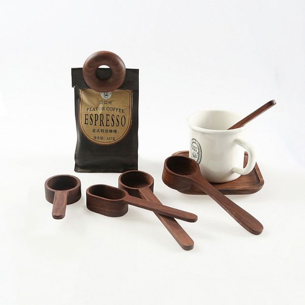 

portable practical durable creative measure spoons house tool wooden coffee bean spoon milk powder measure spoon new