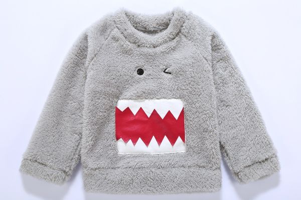 

малыш младенческий ребёнок медведь флисовые топы девушка одежда животных зима толстые детские кофты повседневные дети бархатный костюм 20112, Black