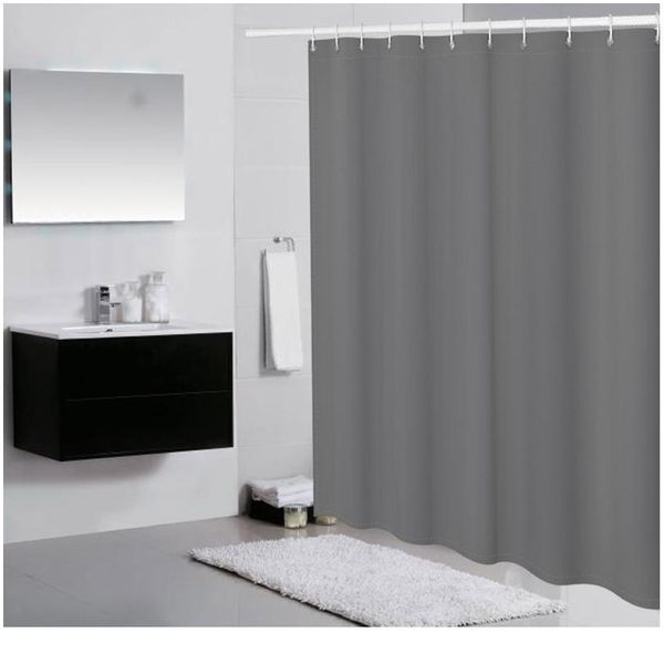 

waterproof shower curtain set with hooks solid color bathroom curtains for bathtub dropshipping bath mildew proof for ho bbyuxn