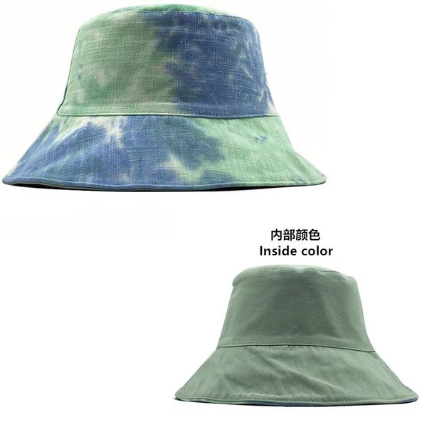 

новый летний капот граффити розовый зеленый галстук краситель ведро шляпа реверсивный открытый рыболовный рыбацкий колпачок женщины мужская, Black;white