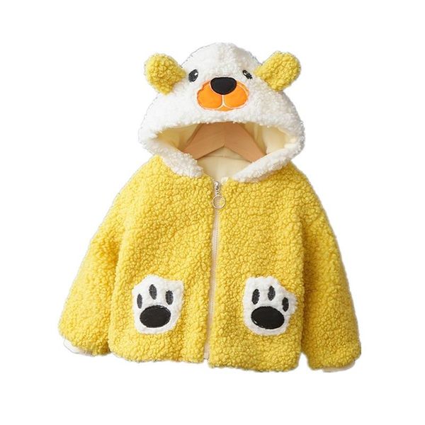 

fashion winter new baby boys girls clothes children sports thicken hooded jacket toddler casual costume infant kids sportswear, Black