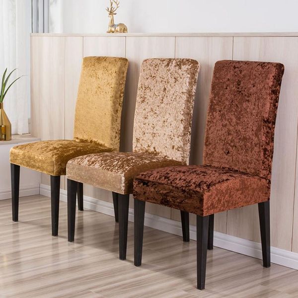 

chair covers super soft velvet fabric cover universal size stretch slipcovers elastic seat restaurant banquet el