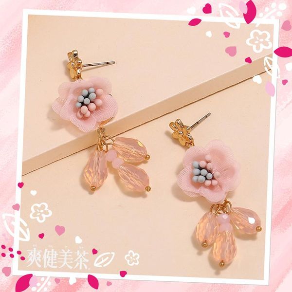 

dangle & chandelier stud earrings for women pendientes aesthetic charms kpop orecchini fashion korean style cute egirl earing art anime acce, Silver