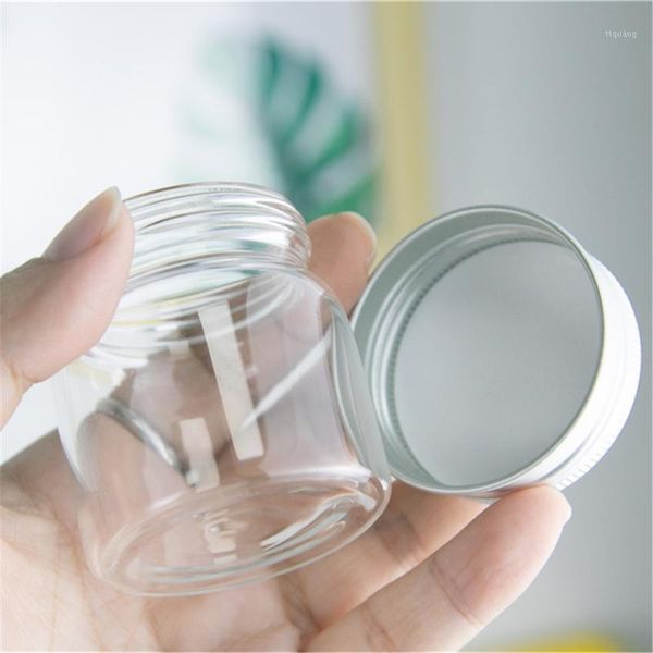 

50ml hyaline glass vial with silver aluminum cover small gifts crafts cosmetic container wishing bottle recyclable sub jar 6pcs1