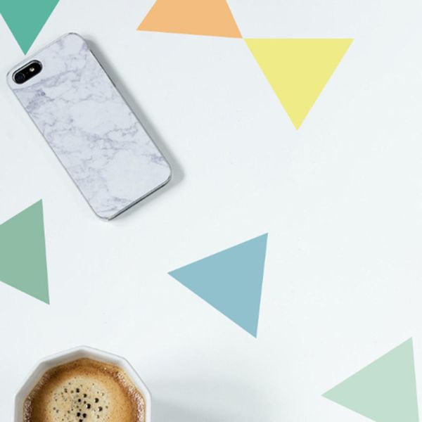 

красочный треугольник наклейки на стену стикер diy настенный стикер для детей дети девочек детская комната дома украшения дома f sqckge bbga