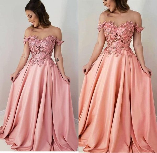 

2022 long prom bridesmaid dresses floor length flower lace applique crystal satin evening dresses vestidos de fiesta de noche, Black
