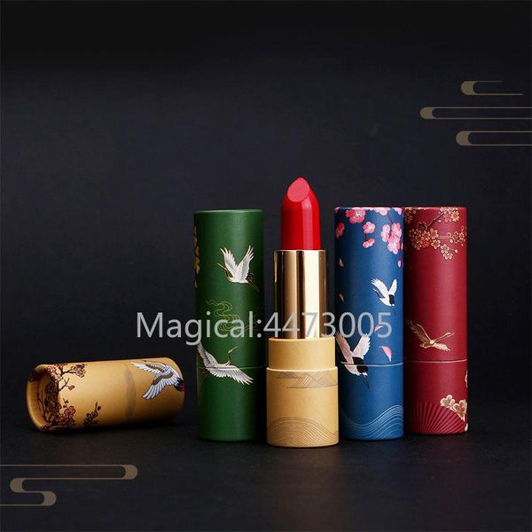 

storage bottles & jars 10/30/50pcs lucky cat pig flamingo bird cloud bear china style red yellow blue green paper round empty lipstick tube