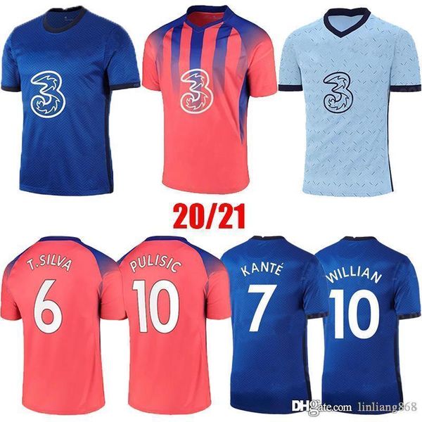 

cfc pulisic ziyech havertz kante werner abraham chilwell mount jorginho soccer jersey men 2020 2021 giroud football shirt, Black