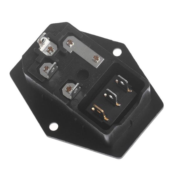 

1pc 10a 250v 3 pin iec320 c14 ac inlet male plug power socket with fuse switch