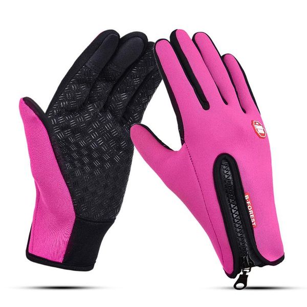 

veqking touch screen windproof outdoor sport glovesmen women winter fleece thermal warm running cycling gloves bbyfmf, Black