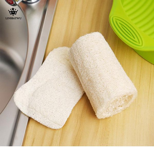 

5 шт. органические антисетные кухонные скруббер натуральный loofah ванна душевая спа губка очистка кисти падение доставка так