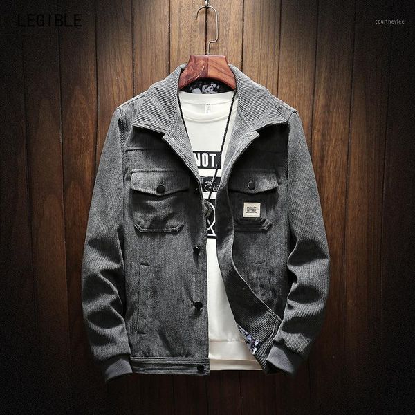 

casual jacket men 2020 spring autumn corduroy jackets mens coats male outerwear windbreaker slim fit men clothing1, Black;brown