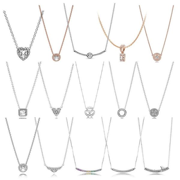 

100% 925 sterling silver model hearts of winter forever vintage allure fairytale tiara glamour necklace for women