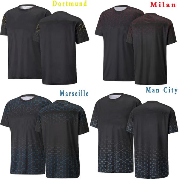 

2020 2021 совместный футбол джерси добрунд, человеческий город, марсель и милан балр совместный футбол джерси высококачественная толстовка, Black