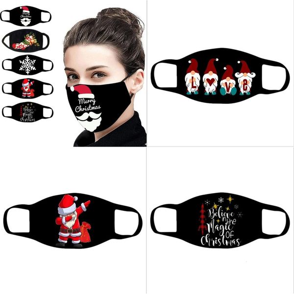 

cover christmas santa claus snowflake print mouth dustproof breathable face mask reuseable xmas decoratiocnwmxn