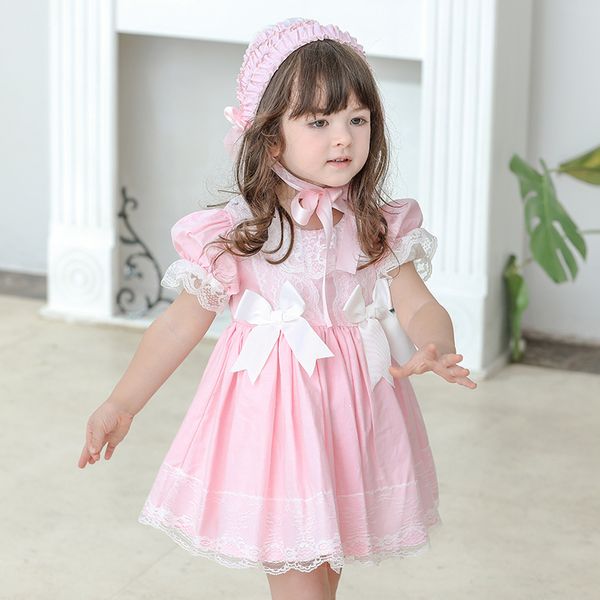 

cute girl summer lolita dress toddler princess dress for kids baby girls spanish birthday party christmas dresses, Red;yellow
