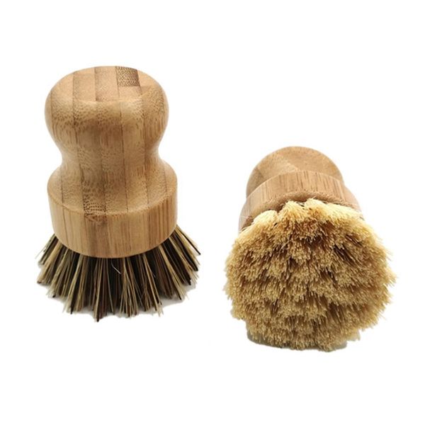 

dish washing brush bamboo pot brush kitchen cleaner palm short handle round dish brush kitchen accessories tools h jllyug