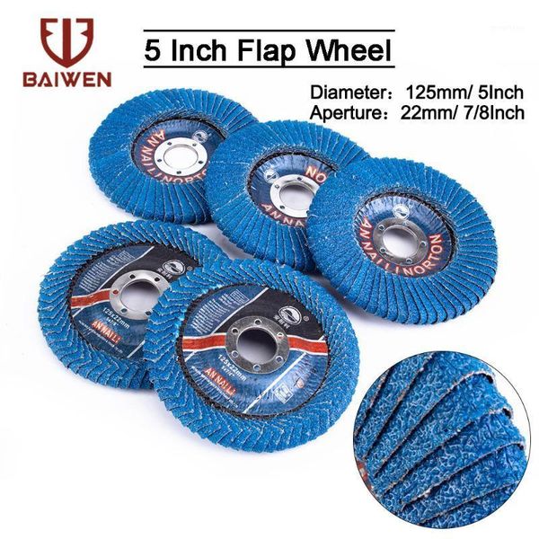 

125mm professional flap discs 5'' 2/5/10pcs 60 grit u-type abrasive polishing grinding wheels blades for abrasive tool1