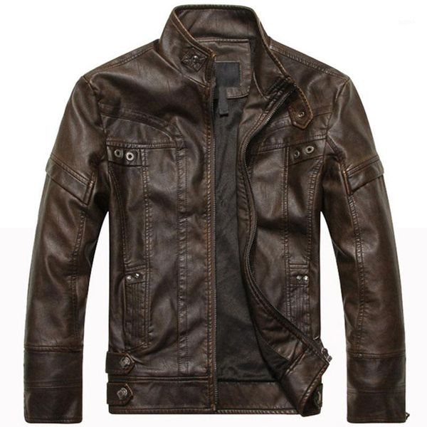 

men's leather jackets motorcycle pu male autumn casual leather coats slim fit mens jacket1, Black