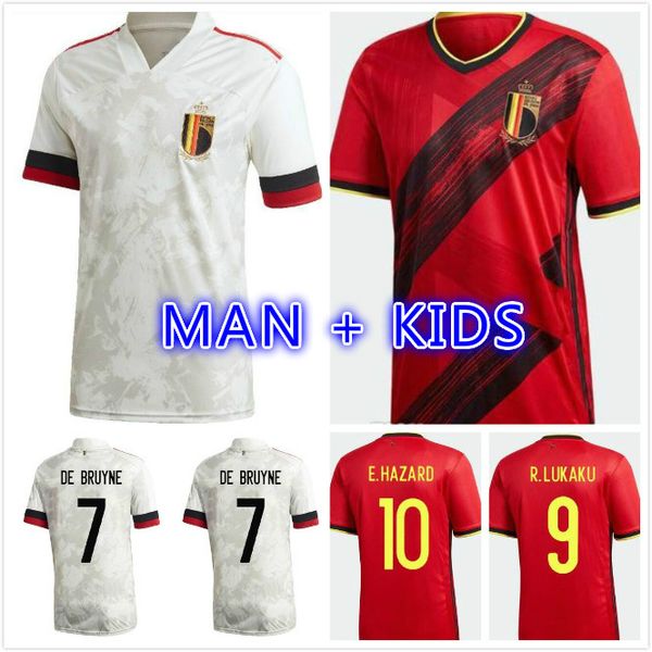 

2020 belgium home away lukaku hazard kompany de bruyne mertens soccer jersey 2021 man and kids kit sports football shirt, Black;yellow