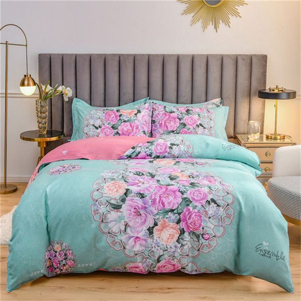 

2020 new selling home textile 3-piece set, young people's favorite home textile 3-piece set, bed sheet, quilt cover, pillow cover, 4 pi