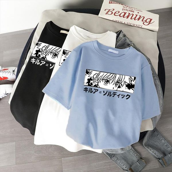 

hunter x hunter harajuku повседневная личность топы o вырека женщины футболка мужчины студенты повседневная футболка pullovers med willeves, White