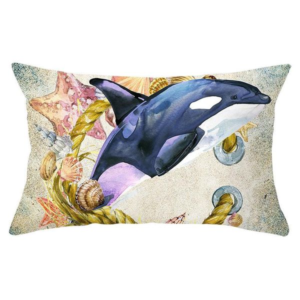 

корпус подушки d полиэстера печатает синее море декоративные декоративные подушки декоративные декоративные декоративные корпус русалка океа