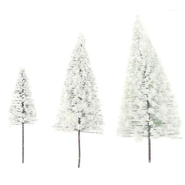 

christmas decorations 3 size decorated tree pine mini artificial green white fir home decoration1